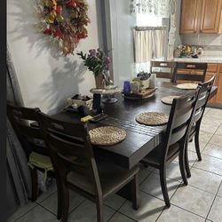 Rectangular Dining Room Table With 6 Chairs, Dining Set