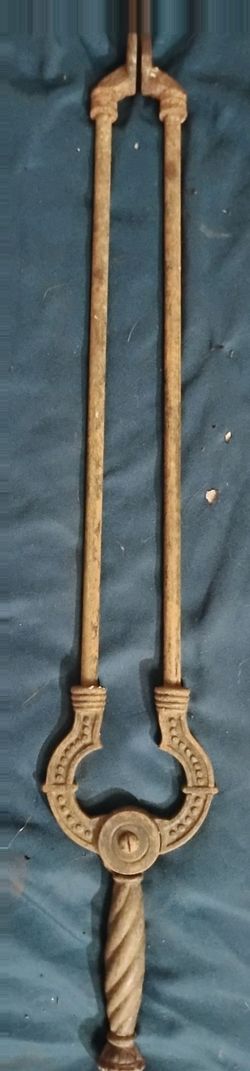 Antique coal tongs