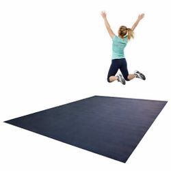  Extra Large Exercise Mat 8 x 6 feet (96″ x 72″ x 1/4″+) 7 mm Thick & High Density Mat for Home Cardio and Yoga Workouts, Durable Gym Mat, Black