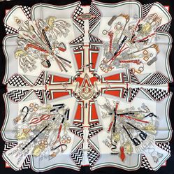 NEW Hermès Silk Scarf with gift box and knotting cards