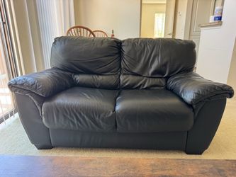 Small 2-Seater Leather Loveseat
