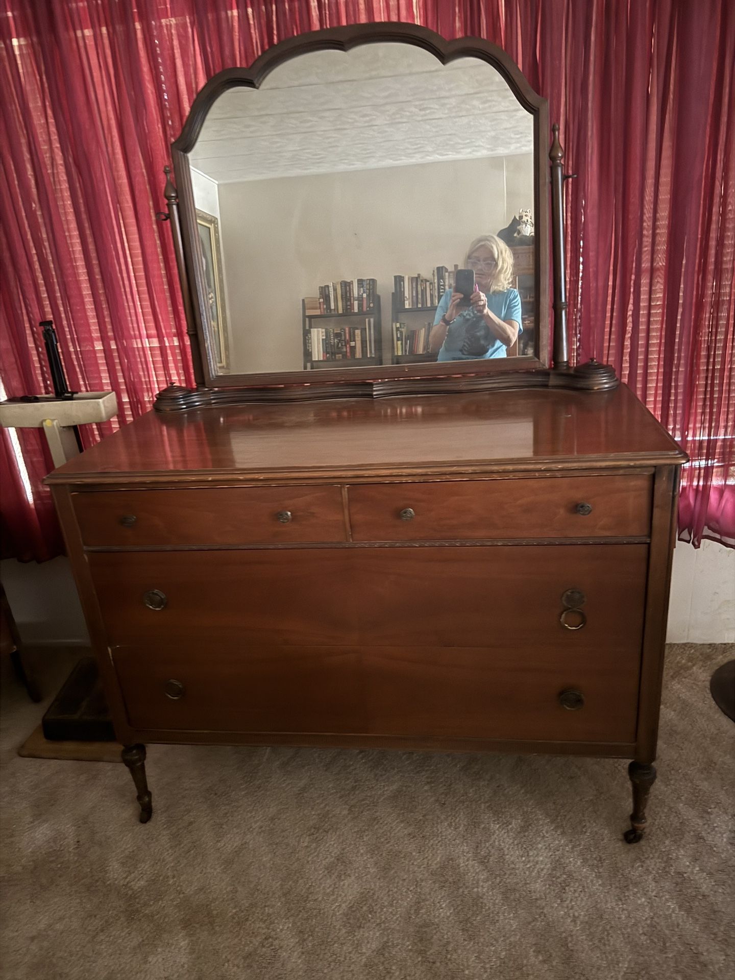 Antique Dresser w/ attached mirror