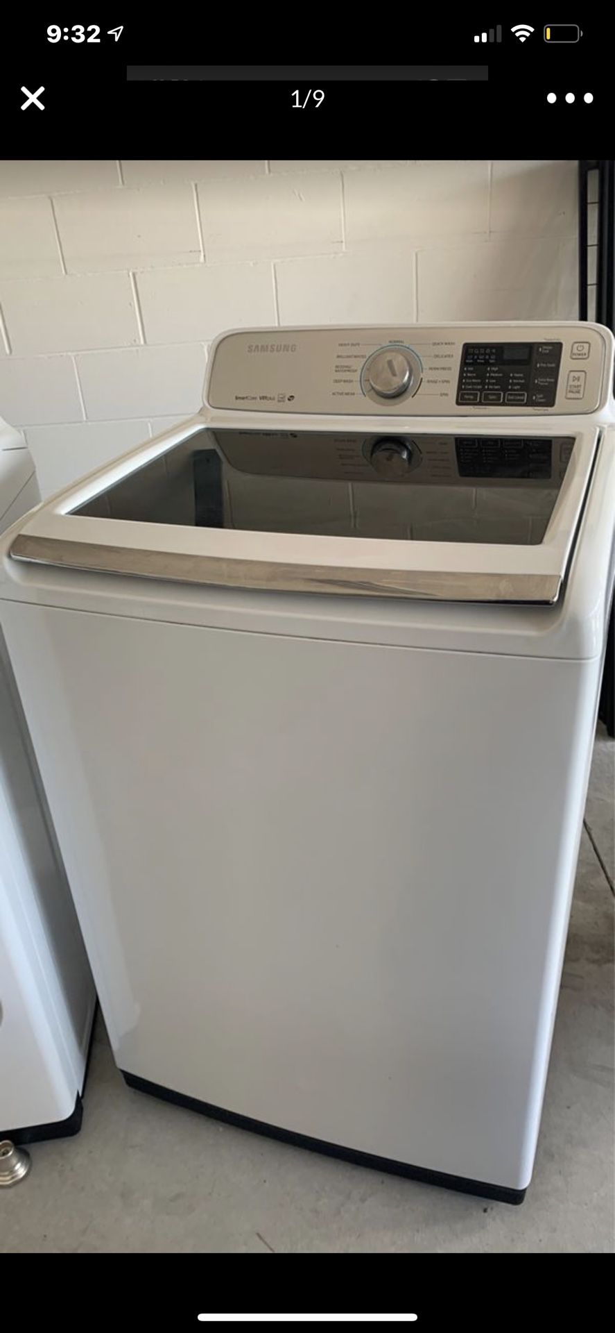 Samsung 5.0 high efficiency washer dryer combo with warranty til nov.