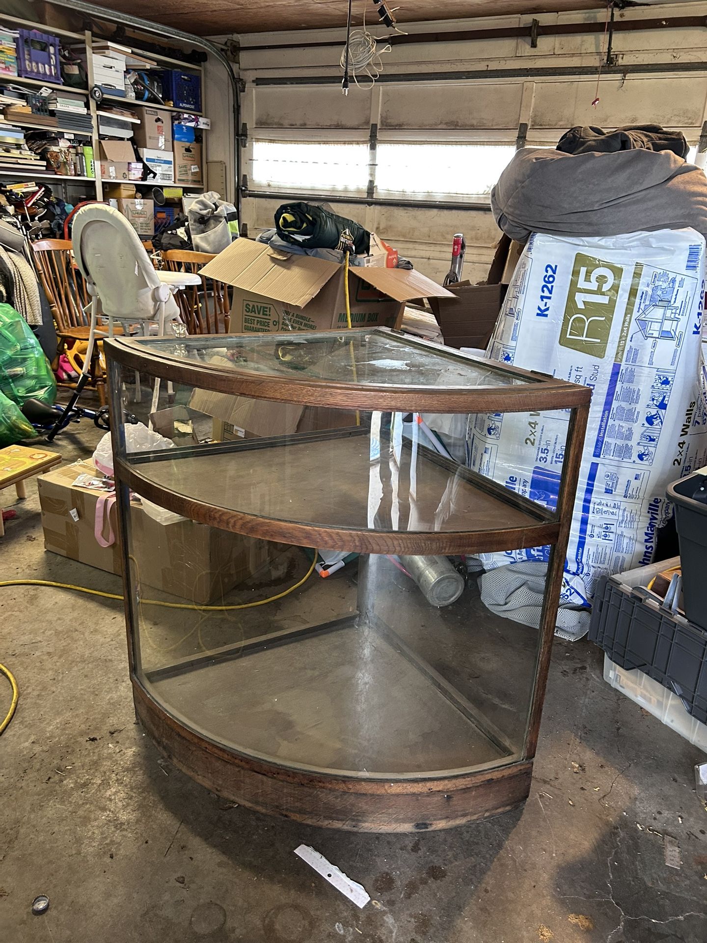 Antique Corner Display Cabinet