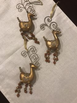 Gold Christmas Ornaments 