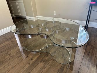 3-Piece Living Room Glass Table Set