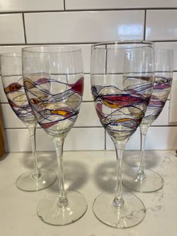 Art deco wine glasses