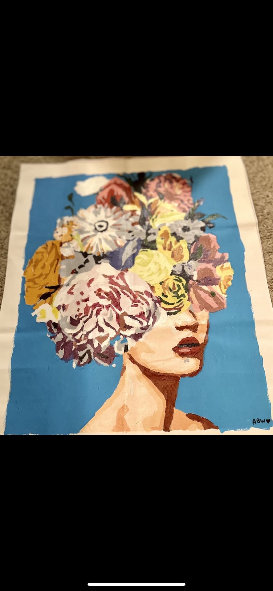 16x20 Colorful Flower Head