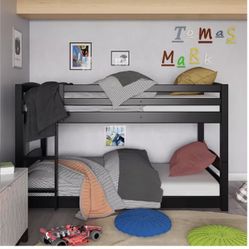 Dorel Living Sierra Twin Bunk Bed in Black