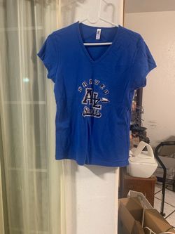 Women’s Old Navy “Braves” Blue V-Neck T-Shirt – XL