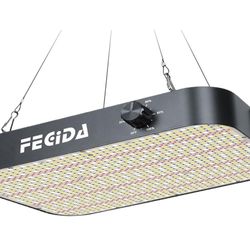 FECiDA 1200W Equivalent LED Grow Light, 130W True Power Full Spectrum Plant Light, 0–100% Dimmable, Daisy Chain, Quiet Cooling Fan for Indoor Plants S