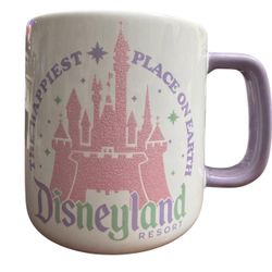Disneyland Resort The Happiest Place On Earth Castle Coffee Tea Mug Pastel Pink