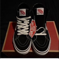 Classic Black and White Vans High-Tops