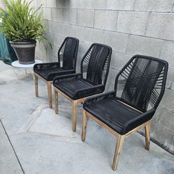 3 pieces Patio modern chairs /Outdoor Or Inside Furniture/Cash Only