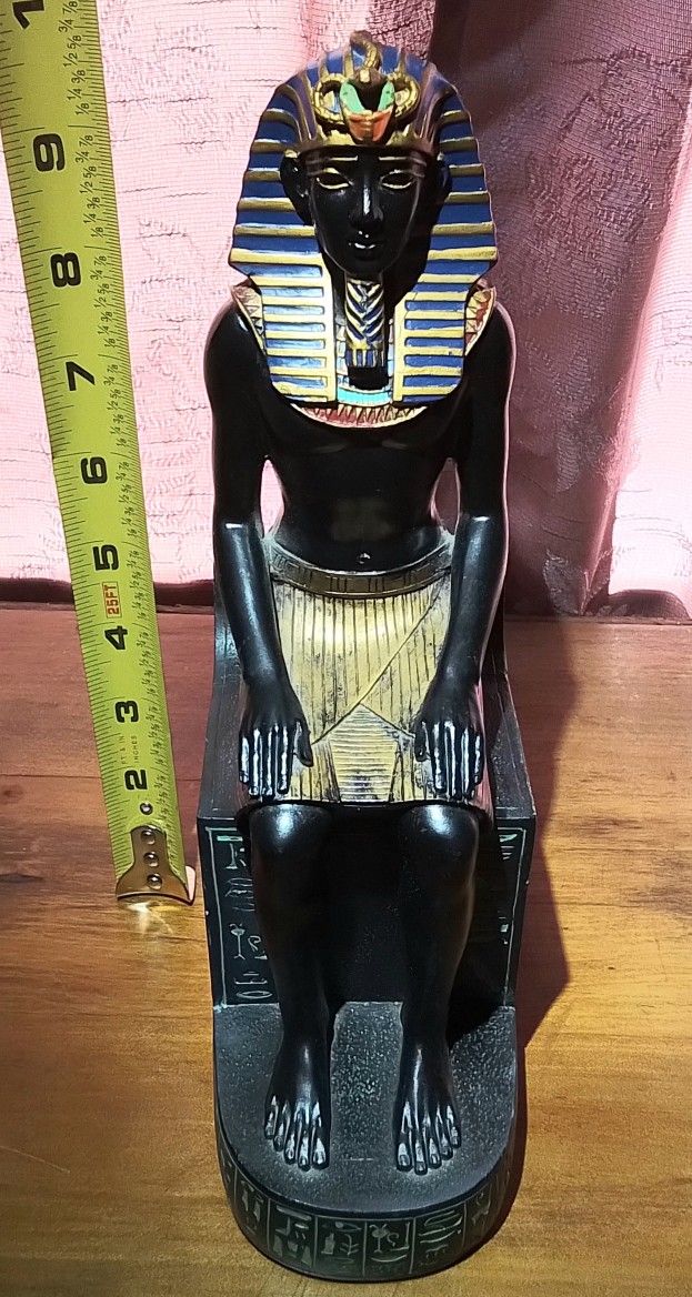 Estate Sale Figures And Statues Of Egypt Pharoh Nefertiti Heka God Magic Greek Naxos Sphynx Sarcophagus
