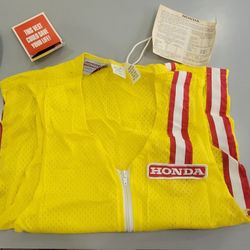 Vintage 1970's Honda Mesh Zipper Vest. (NEW-NOS)