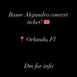 Rauw Alejandro Concert Ticket 
