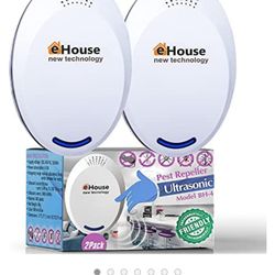 eHouse BH-4, 2Pack - Ultrasonic Electronic Repellent - Best Plug in - Get Rid of - Rodents, Squirrels, Mice, Rats, Bats,  