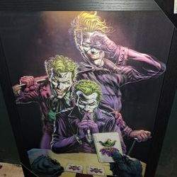 Holographic Joker Framed Wall Art