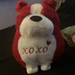 INDIVIDUAL Valentine’s Day Red Pug Plush With “XOXO”