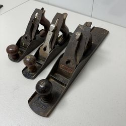 Set of 3 Vintage Woodworking Planes - Union & Stanley