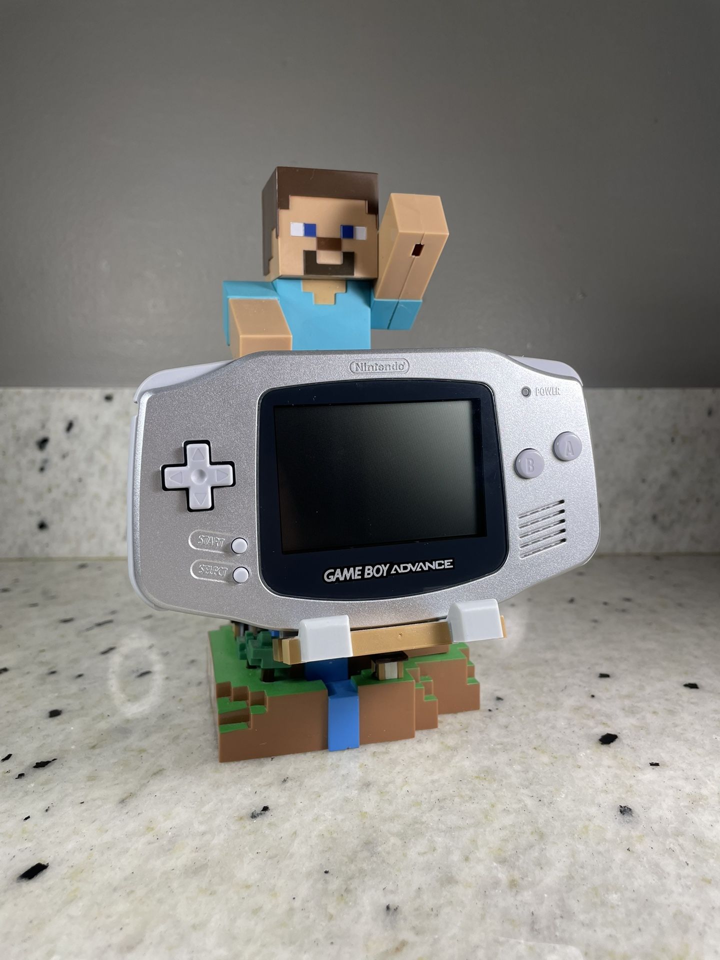 Nintendo Game Boy Advance Silver Console w/ Light & Screen Cover – Great Condition