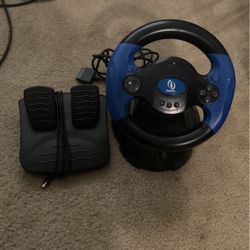 V Thunder Racing Wheel PlayStation Ps2