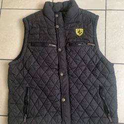 RARE FRANKY MAX XL FERRARI BLACK PUFFER VEST 