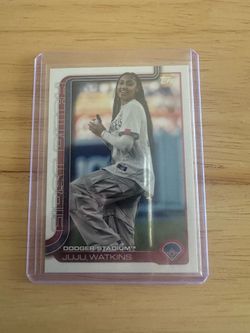 2025 Topps Series 1 Juju Watkins #FP-3 First Pitch Los Angeles Dodgers
