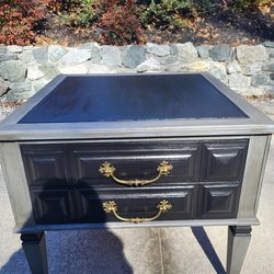 Nightstand Refurbished black and Gray