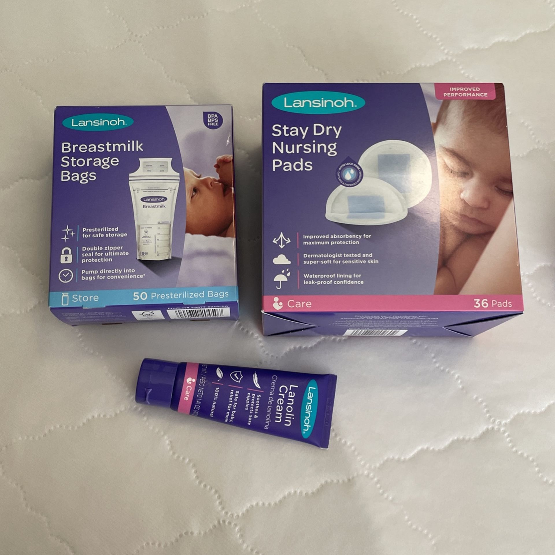 Breast Milk Bags, Nursery Pads, Lanolin Cream 