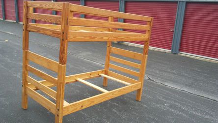 Twin over twin wood bunk bed