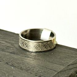 Stainless Steel Ring, Size 9