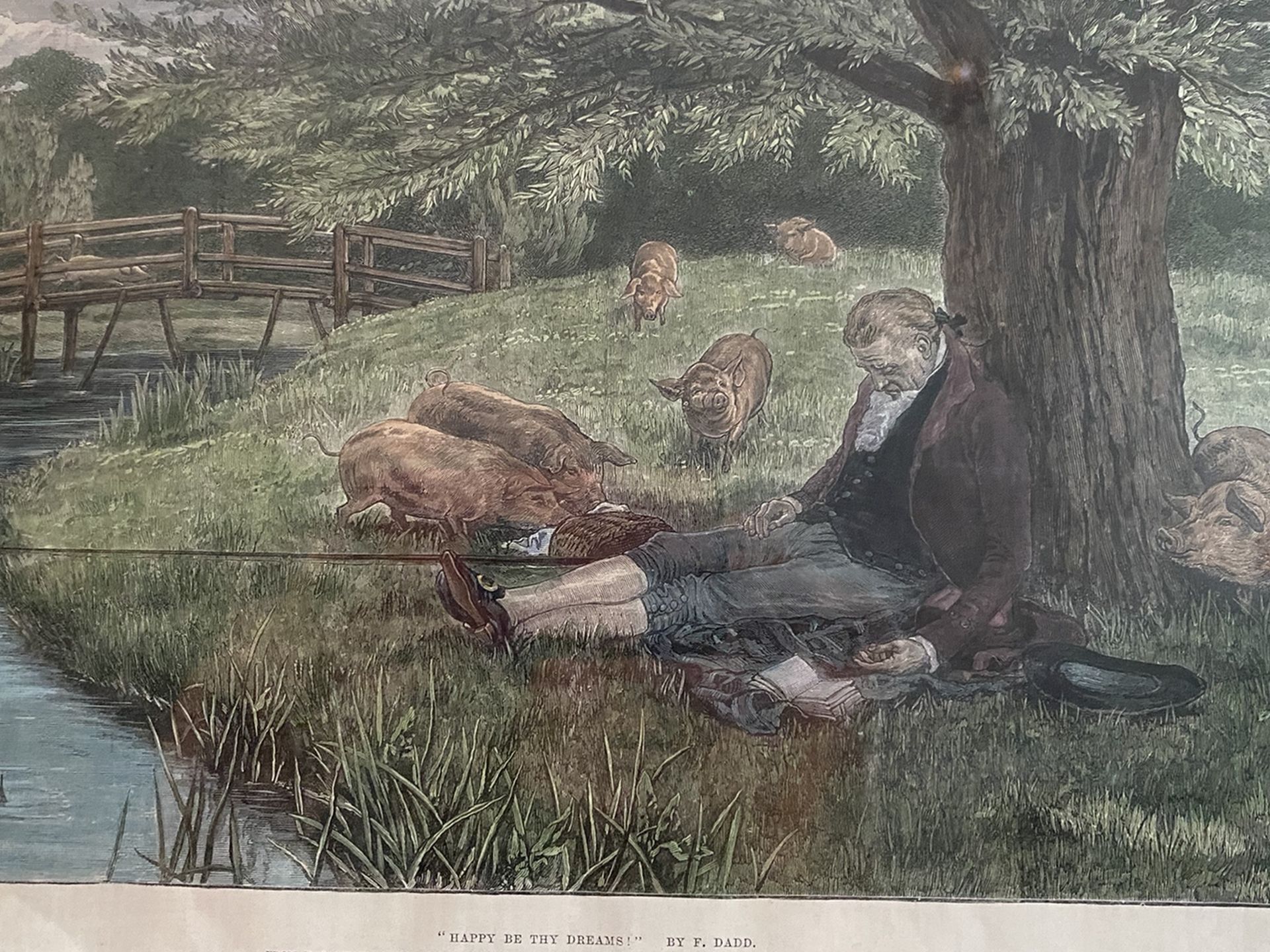 Watercolor painting by F. DADD 1881