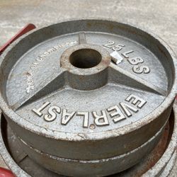 Four 25 lb olympic weights plates