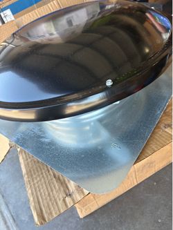 Master Flow 144 sq. in. NFA Galvanized Steel Static Dome Roof Vent in Black