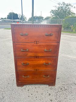 Art déco tallboy Dresser Solid Wood