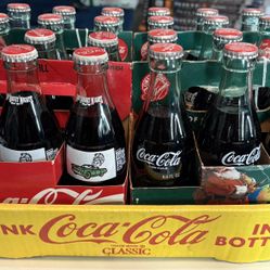 Collectors Item, Glass Coca-Cola Bottles, 4 6Pack.