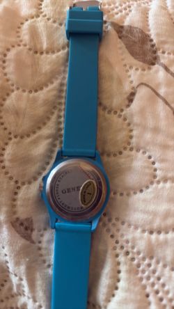 Geneva Watch with Blue Silicone Band