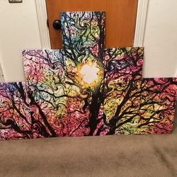 5pc Abstract Canvas Wall Art 