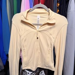 lululemon define jacket butter cream 