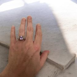 Purple Quartz Sterling Silver Ring, 7