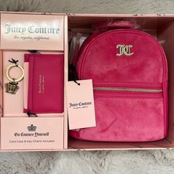 Juicy Couture Pink Flash Backpack set