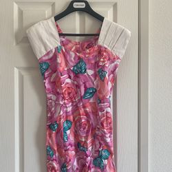 Pink & White Floral Dress