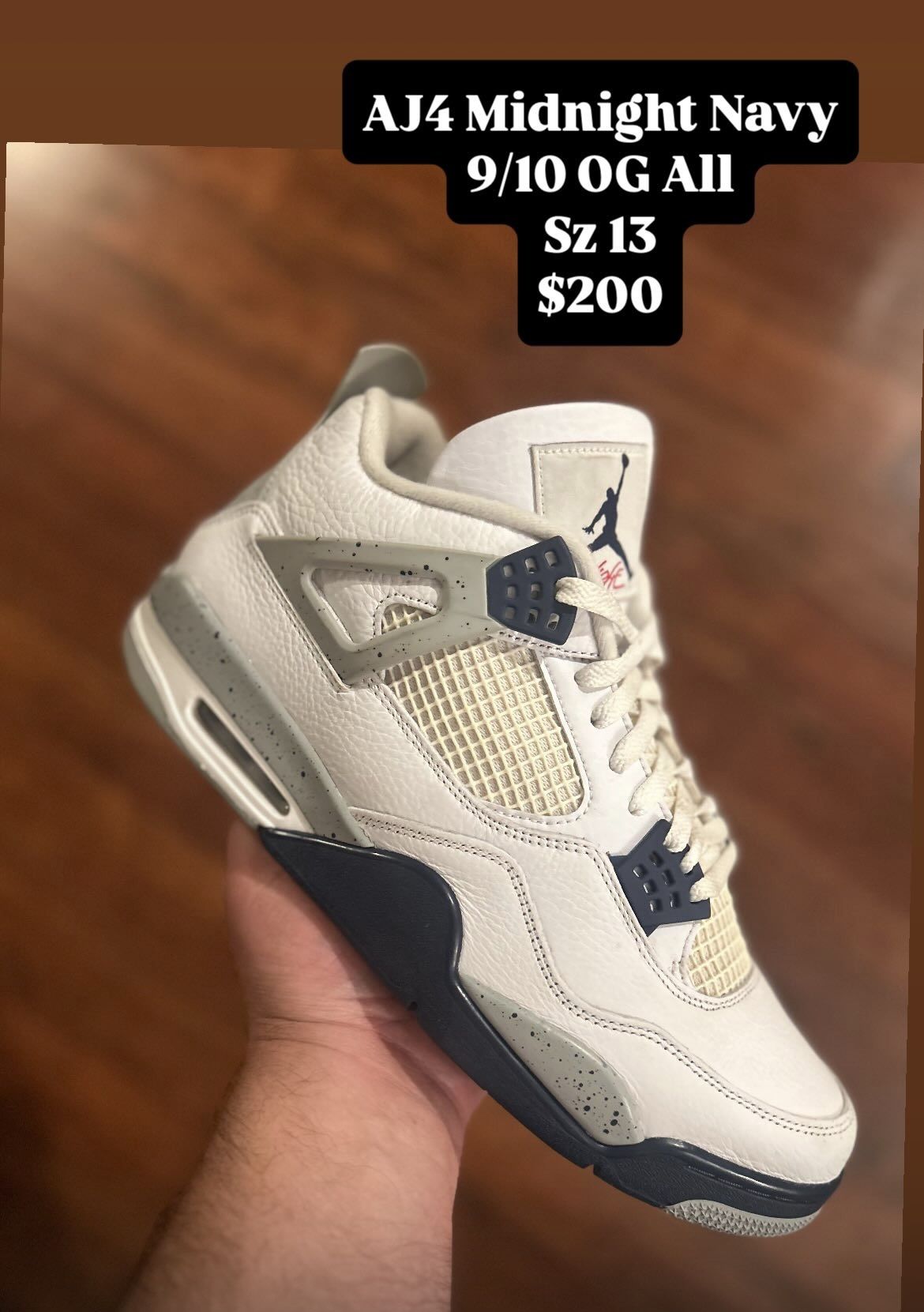 Jordan 4 Midnight Navy 9/10 OG All Size 13