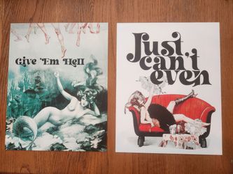Set of 2 Vintage Style Prints