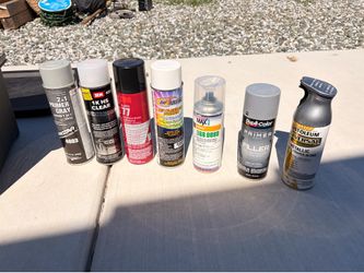 Assorted spray paint