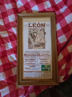 vintage Spanish bullfighting poster (cartel de toros) from the Plaza de Toros de León, advertising events held on June 24 and 25, 2017.