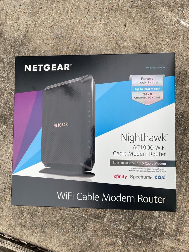 NetGear Nighthawk Ac1900 Wifi Cable Modem Router
