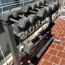 Dumbbells And Rack 